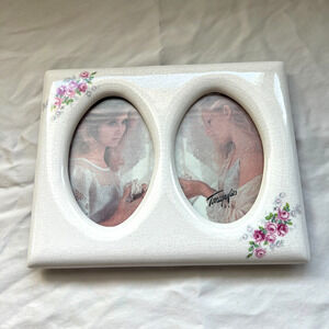 Vintage Terragraphics Ceramic Cottage Shabby Chic Picture Frame 1982 3 x 5